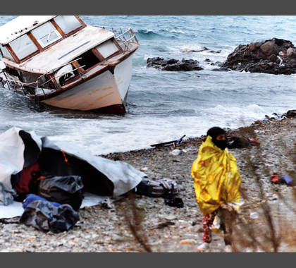 Refugee rescue, Eftalou, 2015